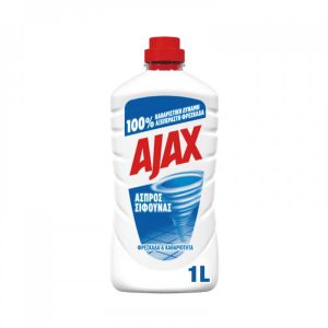 AJAX ΥΓΡΟ ΠΑΤΩΜΑΤΟΣ 1L ΑΣΠΡΟΣ ΣΙΦΟΥΝΑΣ - Image 1