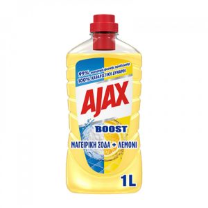 AJAX ΥΓΡΟ ΠΑΤΩΜΑΤΟΣ 1L BOOST ΜΑΓΕΙΡΙΚΗ ΣΟΔΑ ΚΑΙ ΛΕΜΟΝΙ - Image 1