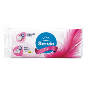 SERVIN ΧΑΡΤΙ ΥΓΕΙΑΣ 4ΦΥΛΛΟ 10ΤΕΜ 105gr DECOR - Image 1