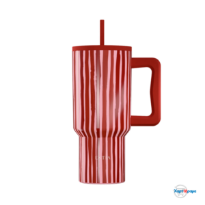 ESTIA STRAW TUMBLER XL StA 900ml VIVA STRIPE - Image 1