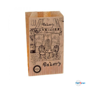 ΧΑΡΤΙΝΟ ΣΑΚΟΥΛΑΚΙ 17*33 ΚΡΑΦΤ ΚΑΦΕ BAKERY - Image 1